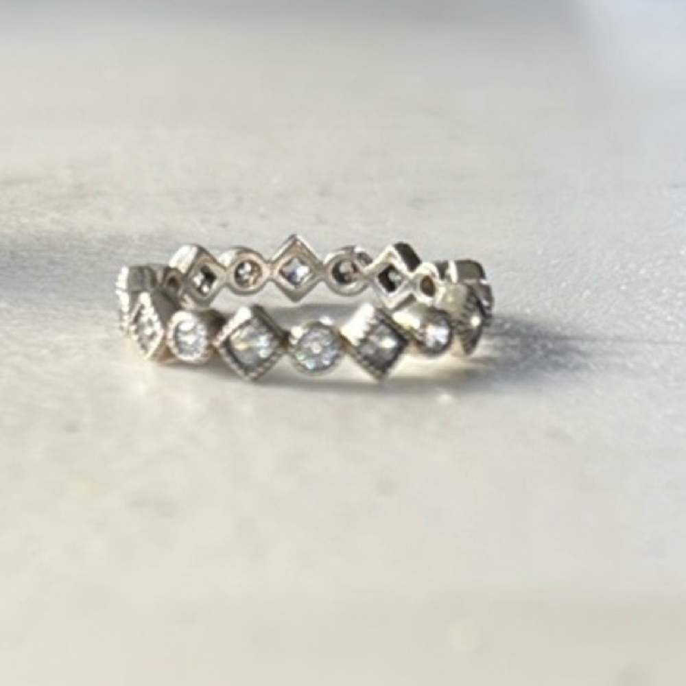 Pandora Elegant Silver Stack Ring Set - image 4